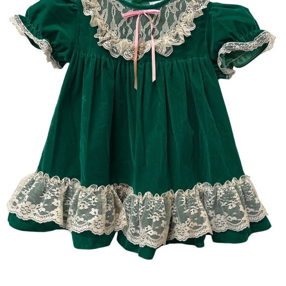 Roanna Other - Vintage Roanna Girlie Girl Emerald Green Velvet Dress Jumper
